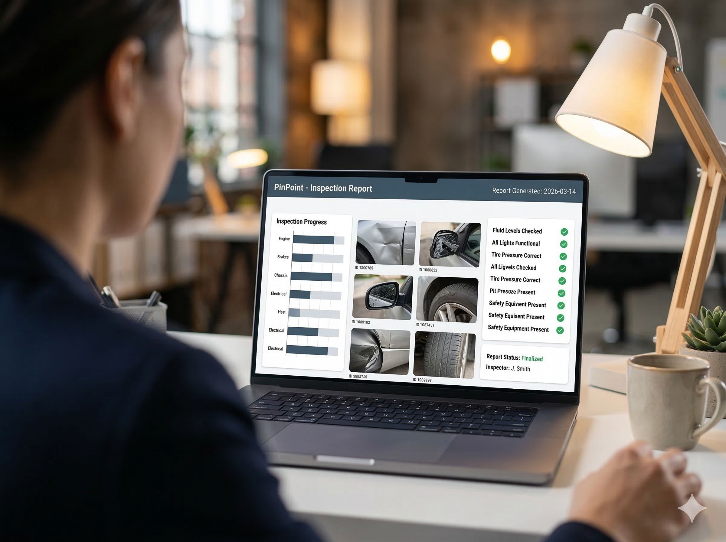 Inspectiedashboard met gestructureerde data en grafieken